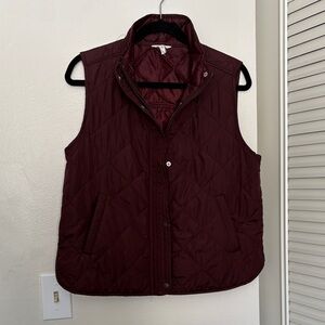 Maurices Deep Red Quilted Vest